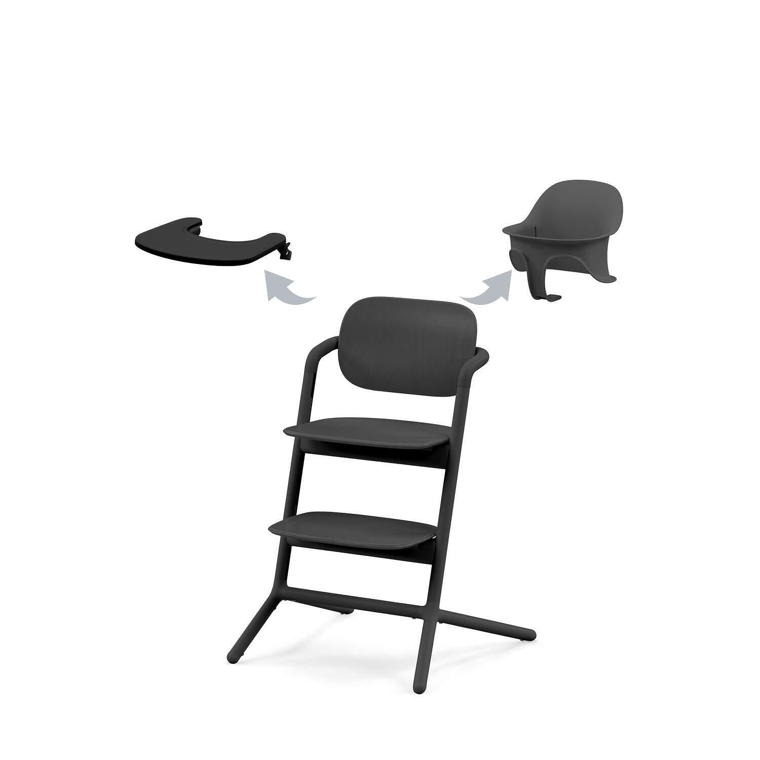 Gold Стол За Хранене Lemo 3 В 1 Set Stunning Black Cybex