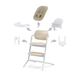 Gold Стол За Хранене Lemo 4 В 1 Set Sand White Cybex