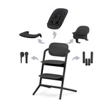 Gold Стол За Хранене Lemo 4 В 1 Set Stunning Black Cybex