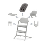 Gold Стол За Хранене Lemo 4 В 1 Set Suede Grey Cybex