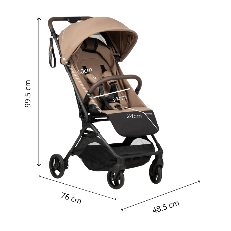 Sia Carbon 5,9 Kg Бебешка Количка 600 Sand Beige Noordi
