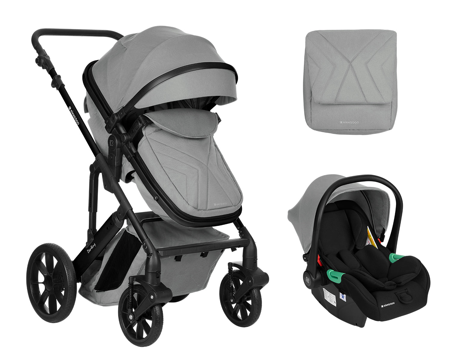 Комбинирана Количка 3В1 С Трансф.Седалка Darling Light Grey 2024 --- BebeMama