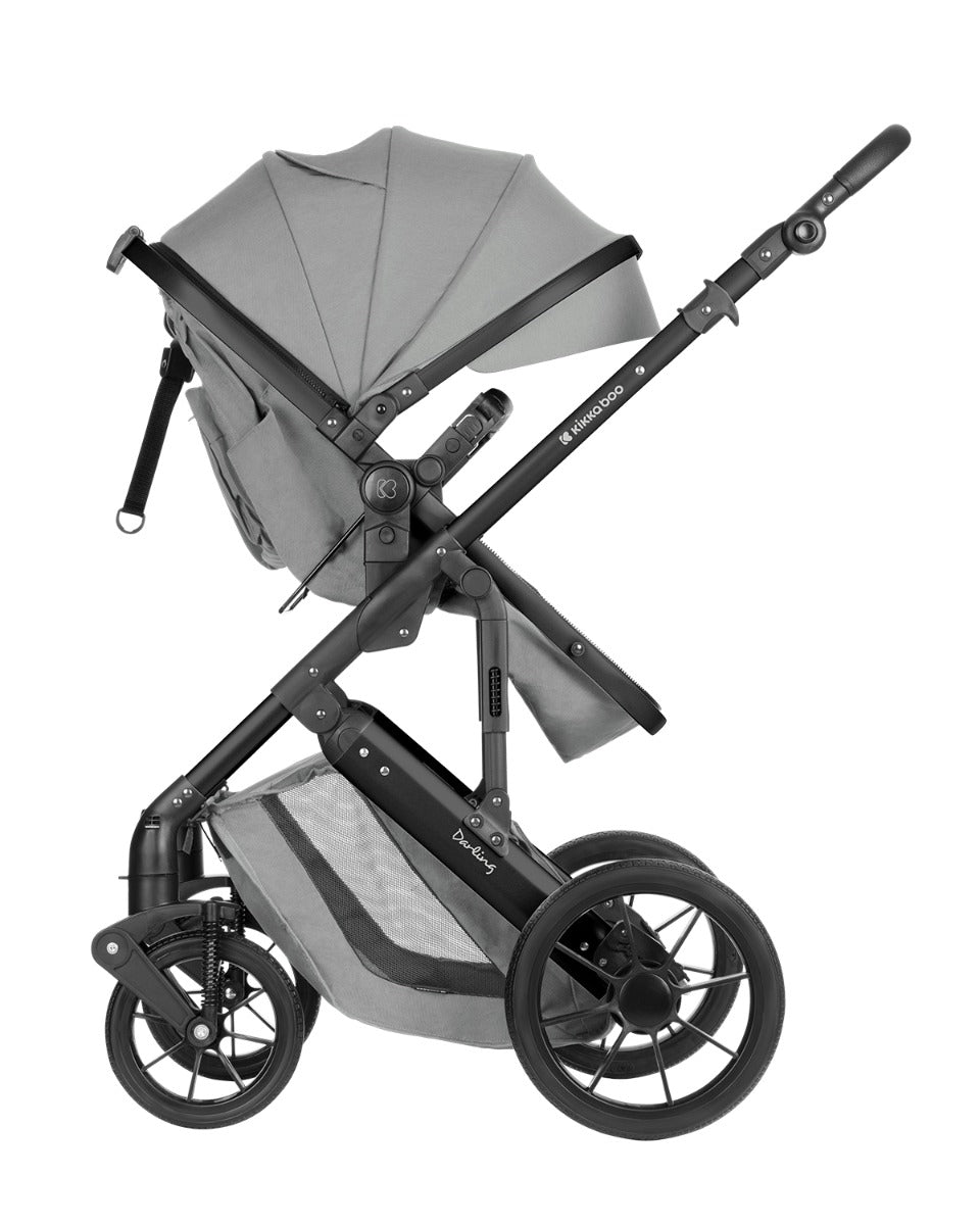 Комбинирана Количка 3В1 С Трансф.Седалка Darling Light Grey 2024 --- BebeMama