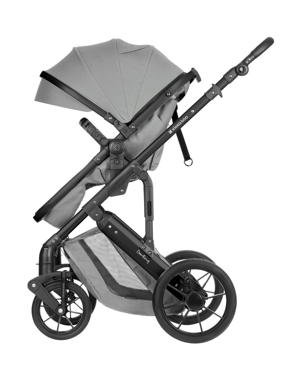 Комбинирана Количка 3В1 С Трансф.Седалка Darling Light Grey 2024 --- BebeMama