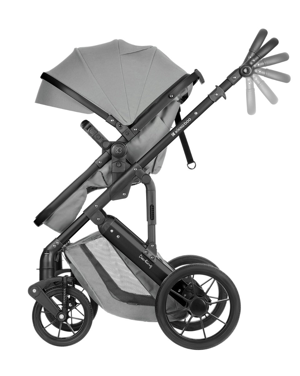 Комбинирана Количка 3В1 С Трансф.Седалка Darling Light Grey 2024 --- BebeMama
