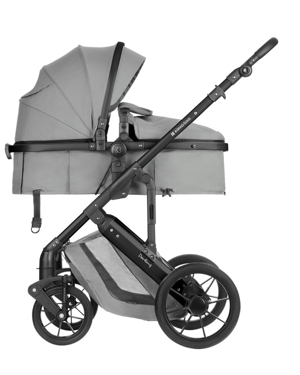 Комбинирана Количка 3В1 С Трансф.Седалка Darling Light Grey 2024 --- BebeMama