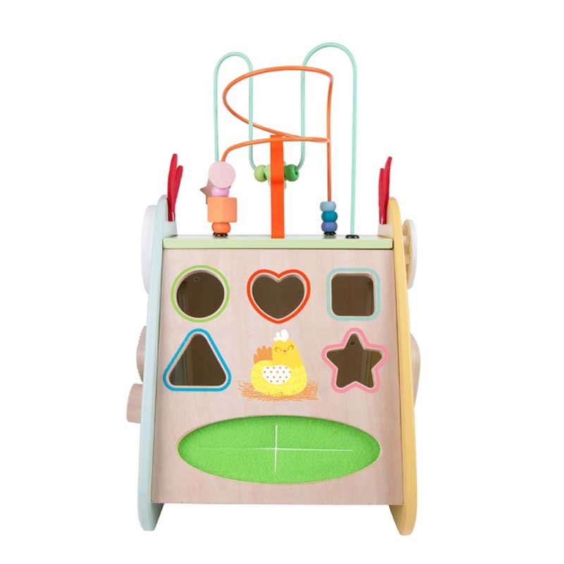 Дървен Дидактически Куб - Петел --- BebeMama