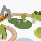 Дървен Комплект Влакче С Релси В Гората От 100 Части Classic World