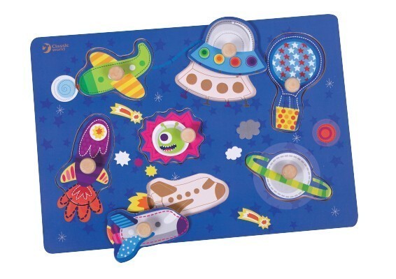 Дървен Пъзел За Деца - Космос - Пъзели - Classic World - BebeMama