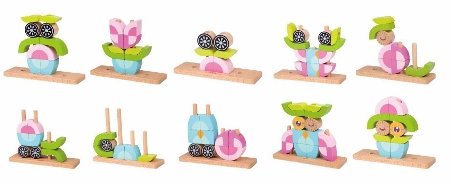 Дървен Пъзел За Деца От Кубчета - Бухал --- BebeMama