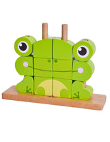 Дървен Пъзел За Деца От Кубчета - Жабче - Пъзели - Classic World - BebeMama