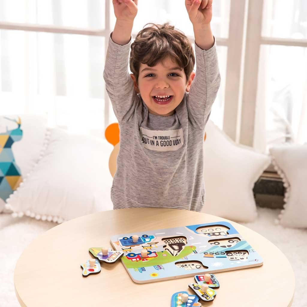 Дървен Пъзел За Деца - Трафик --- BebeMama