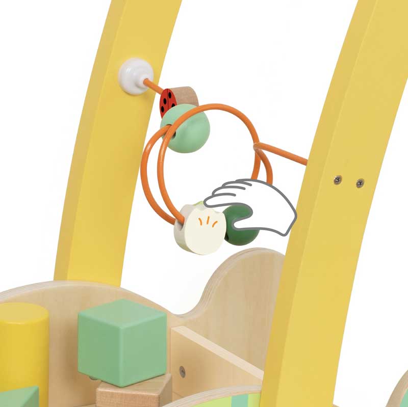 Дървен Уокър Хамелеон С Дървени Блокчета За Бебета Classic World