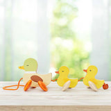 Дървена Играчка За Дърпане За Деца - Патенца --- BebeMama