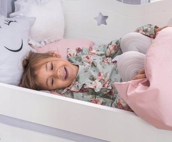 Pat pentru copii Gaja MDF cu sertar 70/140cm + saltea