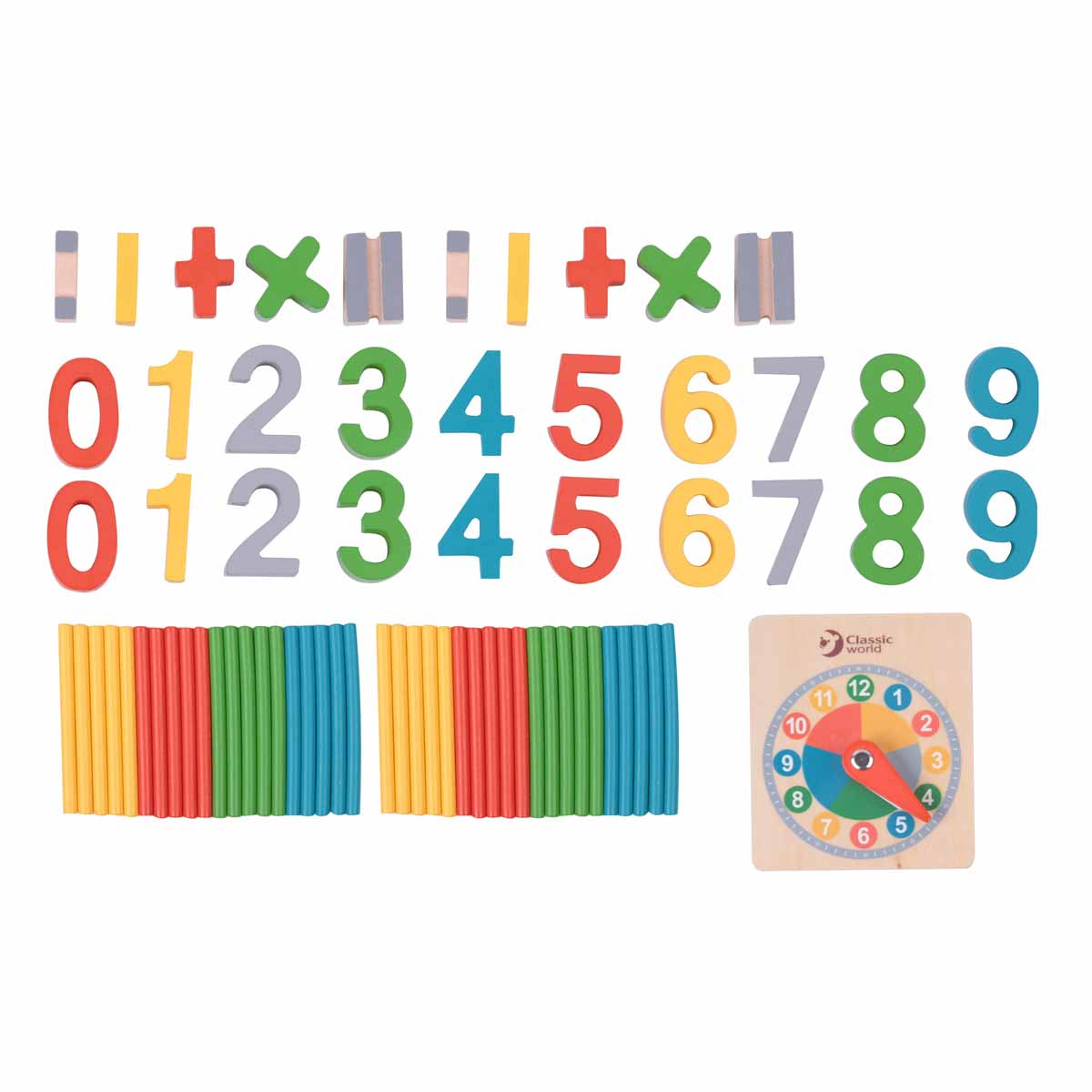 Дървено Математическо Помагало За Смятане - Образователни Игри - Classic World - BebeMama