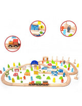 Дървено Влакче С Релси - 110 Части - Коли, Камиони, Влакове И Самолети - Classic World - BebeMama