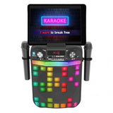 Караоке Bluetooth Тонколона С 2 Микрофона И Led Лампа, Черна