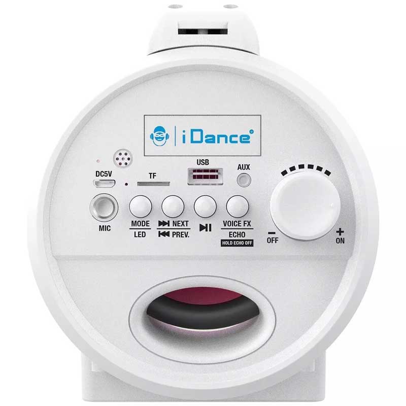 Караоке Bluetooth Тонколона С Микрофон, Бяла Idance