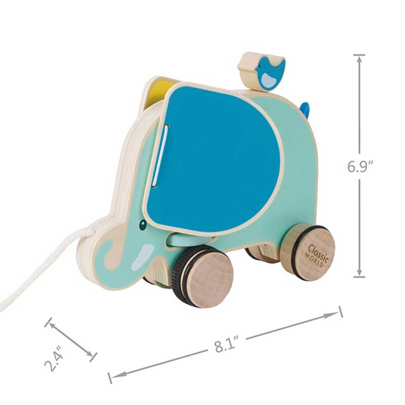 Детска Дървена Играчка За Дърпане - Слонче --- BebeMama