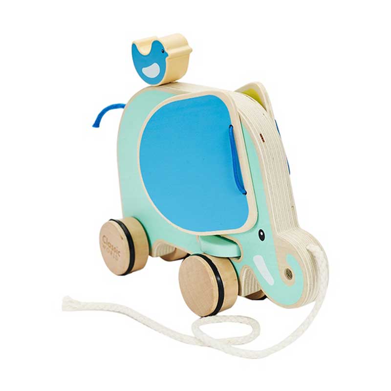 Детска Дървена Играчка За Дърпане - Слонче --- BebeMama