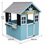 Детска Дървена Къща За Игра С Кухня 110×103×137 См Ginger Home