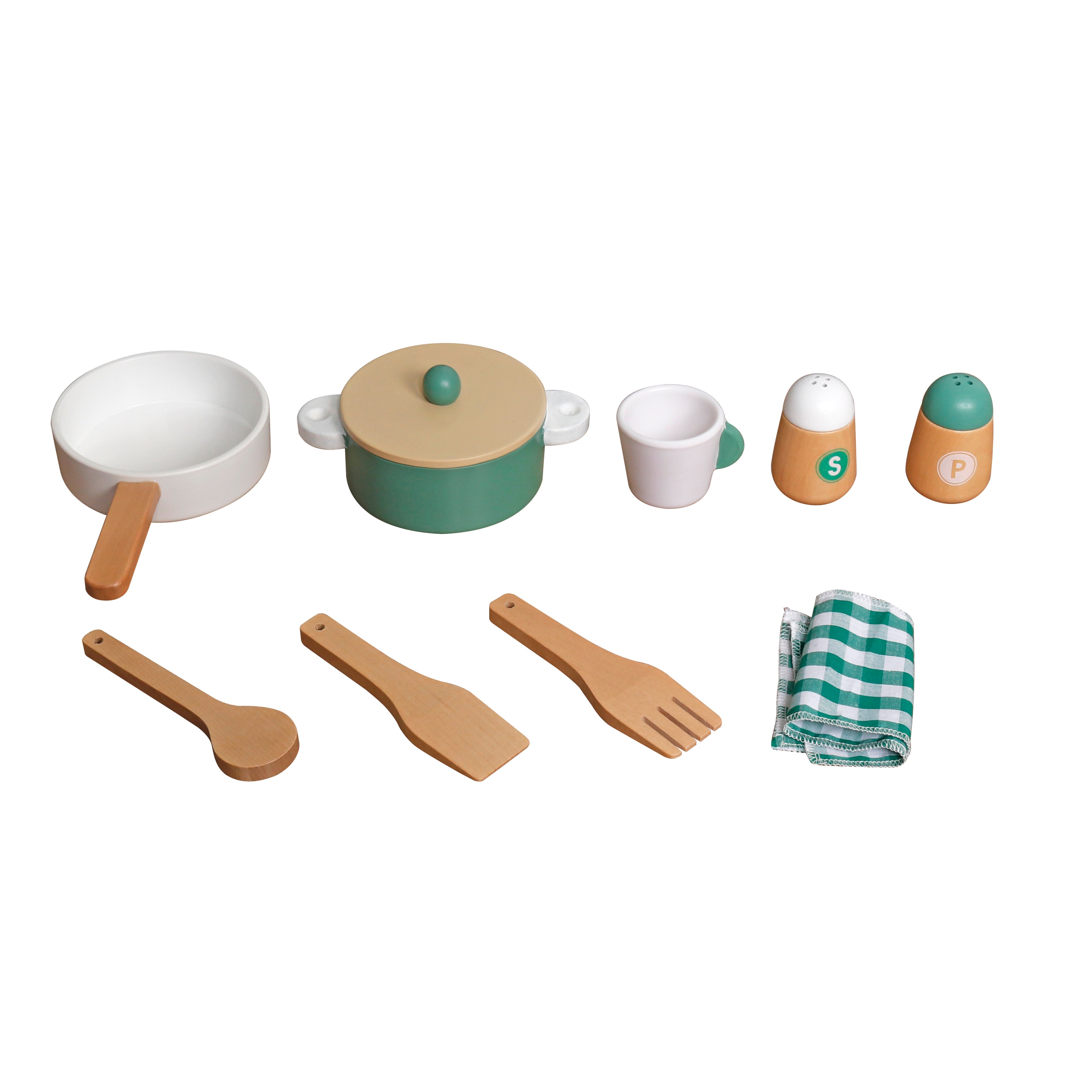 Детска Дървена Кухня Ginger Home – Винтидж Стил С Електронни Котлони, Светлини, Звуци И Функционални Аксесоари, 91X31X90 См