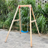 Leagăn din lemn pentru copii Technical Hara, Ginger Home, 156x200x201 cm, joc în siguranță în aer liber