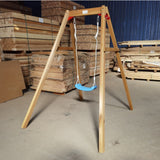 Leagăn din lemn pentru copii Technical Hara, Ginger Home, 156x200x201 cm, joc în siguranță în aer liber