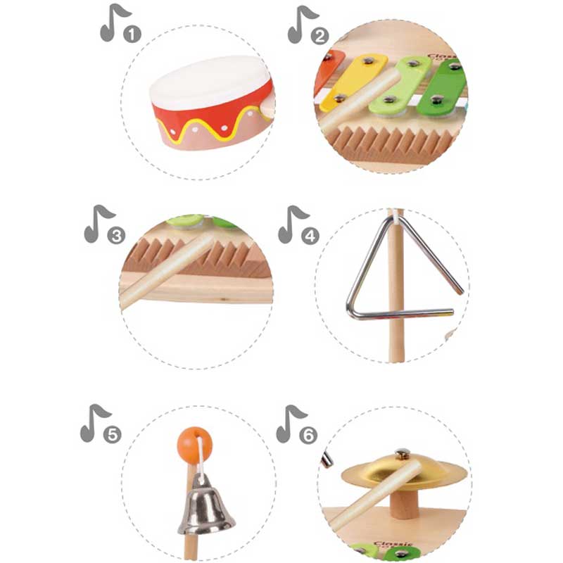 Детска Дървена Маса С Музикални Инструменти --- BebeMama