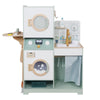 Детска Дървена Пералня 3 В 1 С Мивка С Течаща Вода И Сушилня 86×32×90 См Ginger Home