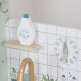 Детска Дървена Пералня 3 В 1 С Мивка С Течаща Вода И Сушилня 86×32×90 См Ginger Home