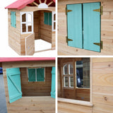 Детска Дървена Къщичка За Игра На Открито За Двор И Градина, 115×102×129 См Ginger Home