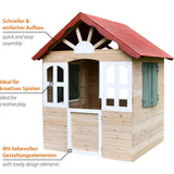 Детска Дървена Къщичка За Игра На Открито За Двор И Градина, 115×102×129 См Ginger Home