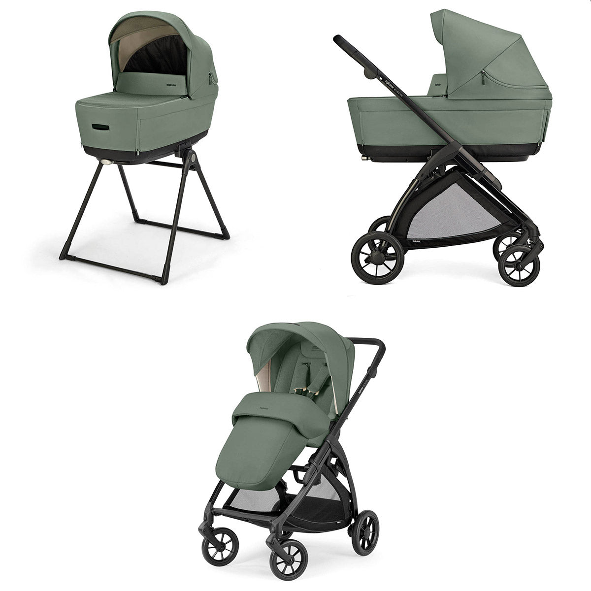 Cărucior Inglesina Electa System Duo 2 în 1 - Verde Murray / Negru Total