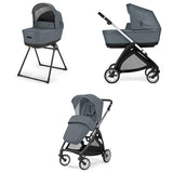 Cărucior Inglesina Electa System Duo 2 în 1 - Gri Union / Negru Argintiu
