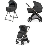 Cărucior 2 în 1 Inglesina Electa System Duo - Partea superioară Negru / Iridium Negru