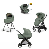 Cărucior Inglesina Electa System Quattro Darwin Infant Recline 4-în-1 - Murray Green / Total Black