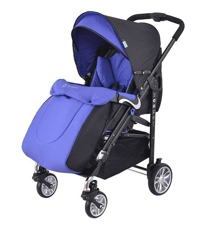 Детска количка, комбинирана Zooper Waltz Royal Blue Plaid, кралско синьо и черно - Комбинирани Колички - Zooper - BebeMama