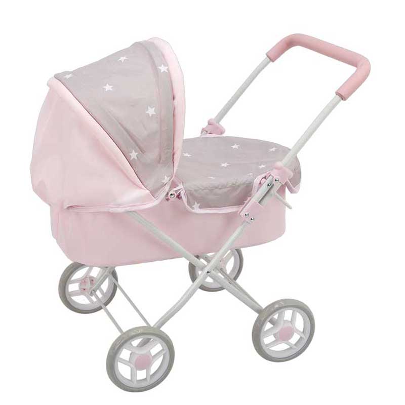 Детска Количка За Кукли В Розово И Сиво --- BebeMama