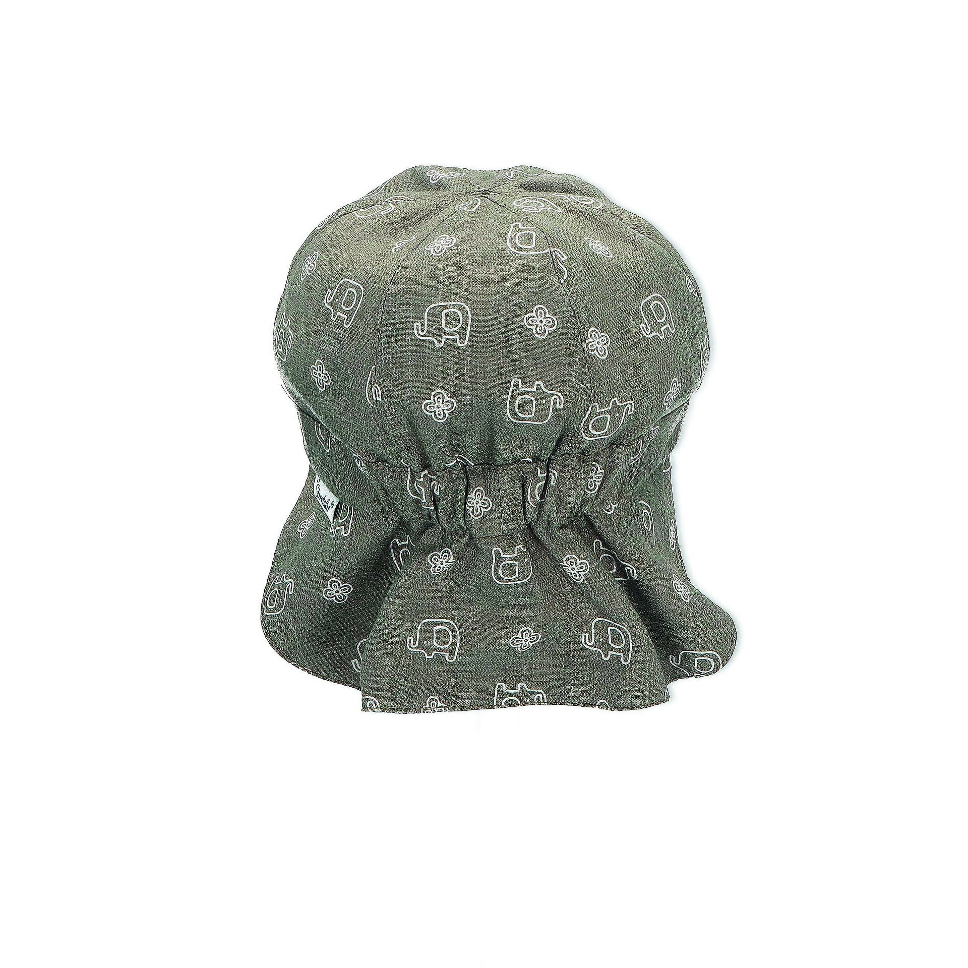 Детска Лятна Двулицева Шапка С Uv 50+ Защита , Цвят Каки С Платка 43 См. 5 6 М. Sterntaler