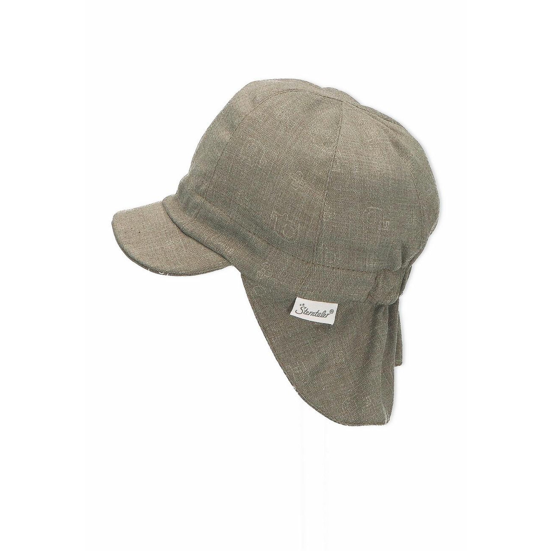 Детска Лятна Двулицева Шапка С Uv 50+ Защита , Цвят Каки С Платка 43 См. 5 6 М. Sterntaler