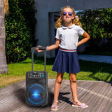 Boxă portabilă cu lumini LED și microfon, Groove119