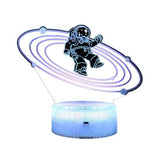 Детска Нощна Декоративна Лампа 3d, Космонавт, Променящи Се Цветове, 20 См Robetoy
