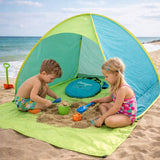 Детска Pop Up Палатка С Uv Защита 50+ Лека, Сгъваема, За Плаж И Градина, 165×150×110 См Ginger Home
