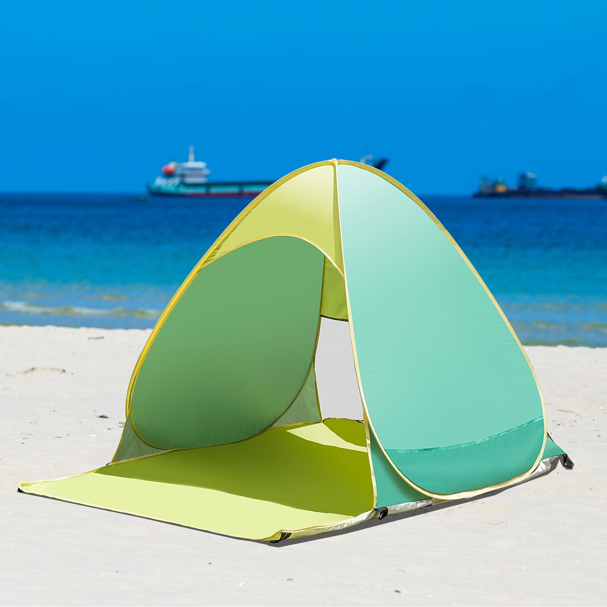 Детска Pop Up Палатка С Uv Защита 50+ Лека, Сгъваема, За Плаж И Градина, 165×150×110 См Ginger Home