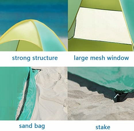 Детска Pop Up Палатка С Uv Защита 50+ Лека, Сгъваема, За Плаж И Градина, 165×150×110 См Ginger Home
