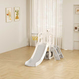 Детска Пързалка С Телескоп И Баскетболен Кош Сива Feelkids