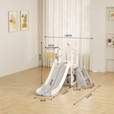 Детска Пързалка С Телескоп И Баскетболен Кош Сива Feelkids