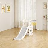 Детска Пластмасова Пързалка С Баскетболен Кош Сива Feelkids